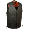 Milwaukee Leather Mens Straight Bottom Side Lace Vest -Hestra Clothing Store milwaukee leather men s straight bottom side lace vest 90