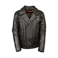 Milwaukee Leather Mens Tall Utility Pocket Vented Cruiser Jacket