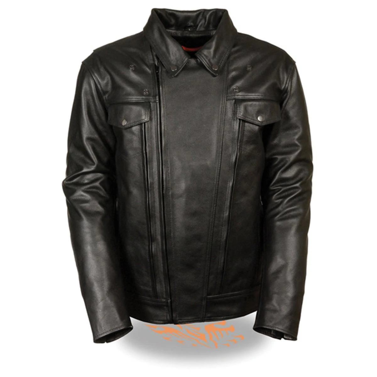Milwaukee Leather Mens Tall Utility Pocket Vented Cruiser Jacket 6 Milwaukee Leather Mens Tall Utility Pocket Vented Cruiser Jacket - Image 4