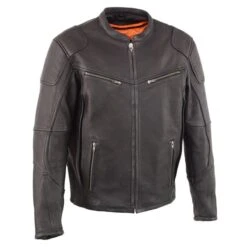 Milwaukee Leather Mens Vented Scooter Jacket With Cool Technology