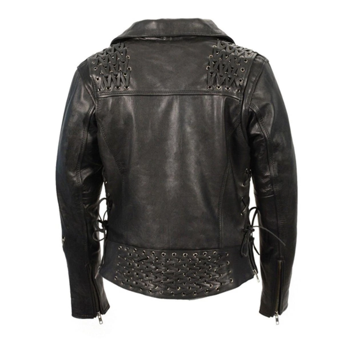 Milwaukee Leather Womens Lightweight Lace To Lace Motorcycle Jacket 4 Milwaukee Leather Womens Lightweight Lace To Lace Motorcycle Jacket - Image 2