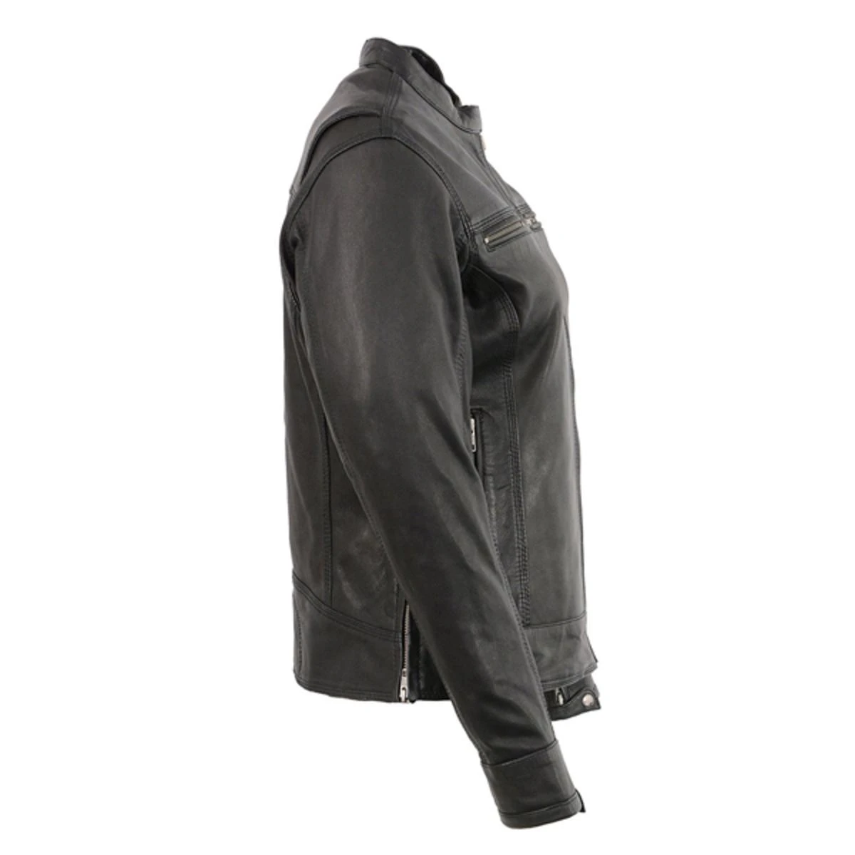 Milwaukee Leather Womens Lightweight Triple Stitch Scooter Jacket 5 Milwaukee Leather Womens Lightweight Triple Stitch Scooter Jacket - Image 3
