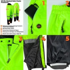 Mobile Warming 7.4V Mens Hi-Vis Heated Rain Pant -Hestra Clothing Store mobile warming 7 4v men s hi vis heated rain pant 106