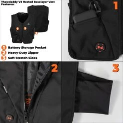 Mobile Warming 7.4V Unisex Smart Thawdaddy 2.0 Bluetooth Heated Vest -Hestra Clothing Store mobile warming 7 4v unisex smart thawdaddy 2 0 bluetooth heated vest 88