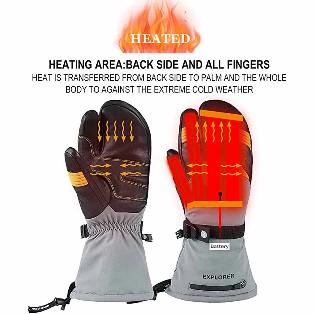 Mount Tec Explorer 5 Heated Performance 3 - Finger Ski Gloves 7 Mount Tec Explorer 5 Heated Performance 3 - Finger Ski Gloves - Image 5
