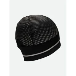 Nathan HyperNight Reflective Ponytail Beanie - Black/Geo Print -Hestra Clothing Store nathan hypernight reflective ponytail beanie black geo print 116