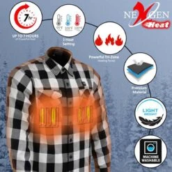 NexGen Heat Mens Riffraff Flannel Long Sleeve Heated Shirt -Hestra Clothing Store nexgen heat men s riffraff flannel long sleeve heated shirt 63