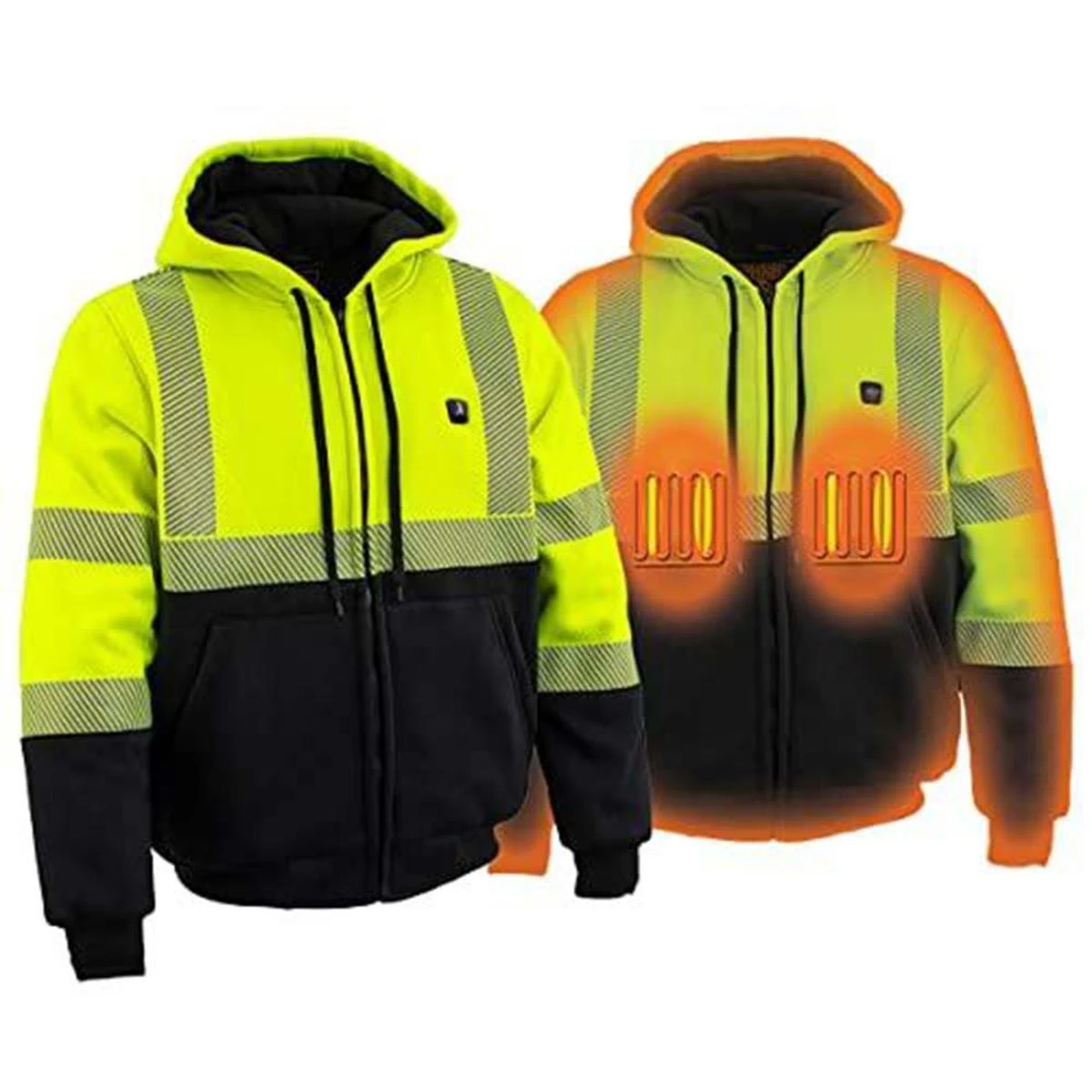 NexGen Heat Mens Sledge High-Viz Textile Heated Jacket 5 NexGen Heat Mens Sledge High-Viz Textile Heated Jacket - Image 3