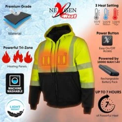NexGen Heat Mens Sledge High-Viz Textile Heated Jacket 11 NexGen Heat Mens Sledge High-Viz Textile Heated Jacket -Hestra Clothing Store nexgen heat men s sledge high viz textile heated jacket 18