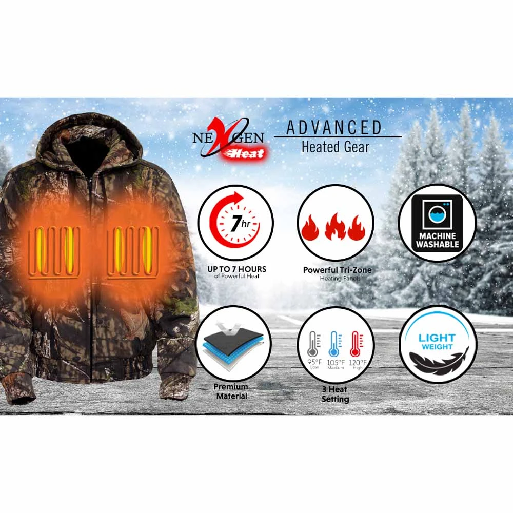 Nexgen Heat Womens 7V Heated Zipper Hoodie 9 Nexgen Heat Womens 7V Heated Zipper Hoodie - Image 7