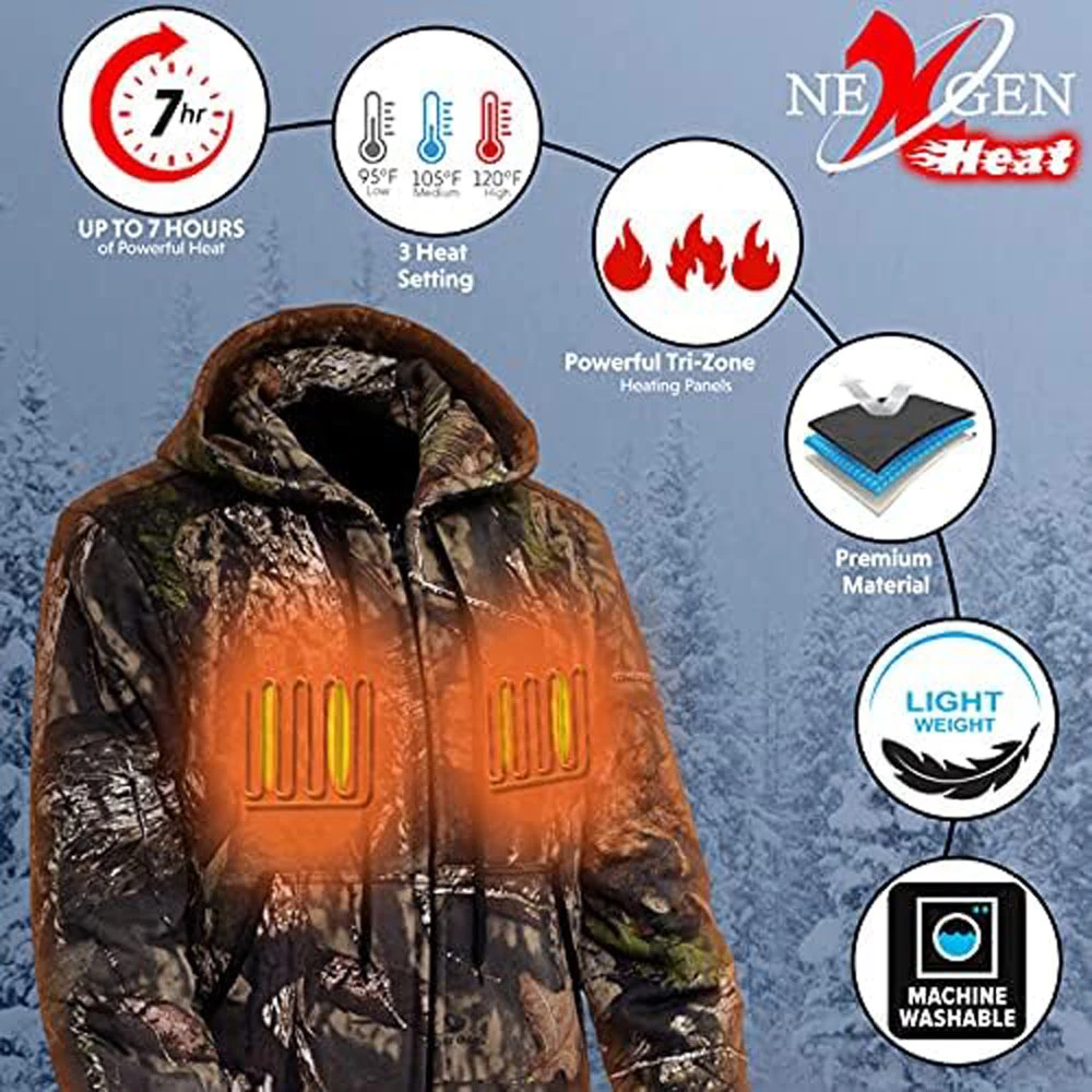 Nexgen Heat Womens 7V Heated Zipper Hoodie 4 Nexgen Heat Womens 7V Heated Zipper Hoodie - Image 2