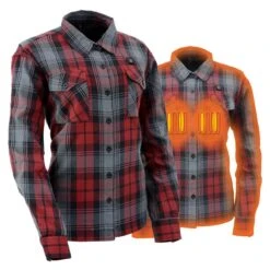 NexGen Heat Womens Bonnie Flannel Long Sleeve Heated Shirt -Hestra Clothing Store nexgen heat women s bonnie flannel long sleeve heated shirt 41