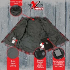 NexGen Heat Womens Bonnie Flannel Long Sleeve Heated Shirt -Hestra Clothing Store nexgen heat women s bonnie flannel long sleeve heated shirt 43