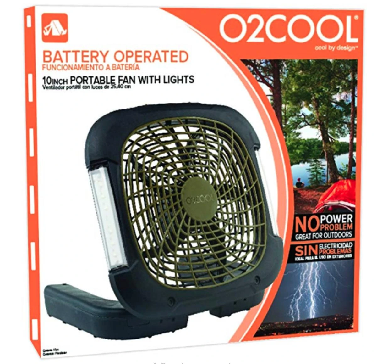 O2 Cool Treva 10-inch Portable Camping Fan With Lights 5 O2 Cool Treva 10-inch Portable Camping Fan With Lights - Image 3