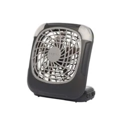 O2 Cool Treva 5 Inch 4-AA Battery Powered Desk Fan With Lights - Gray