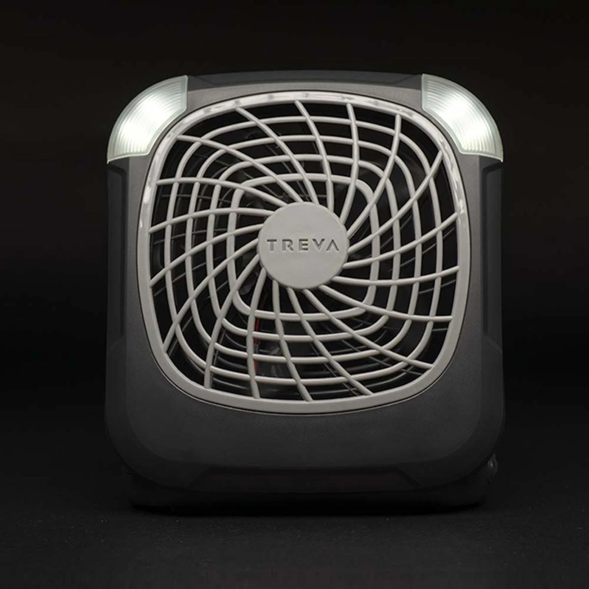 O2 Cool Treva 5 Inch 4-AA Battery Powered Desk Fan With Lights - Gray 4 O2 Cool Treva 5 Inch 4-AA Battery Powered Desk Fan With Lights - Gray - Image 2