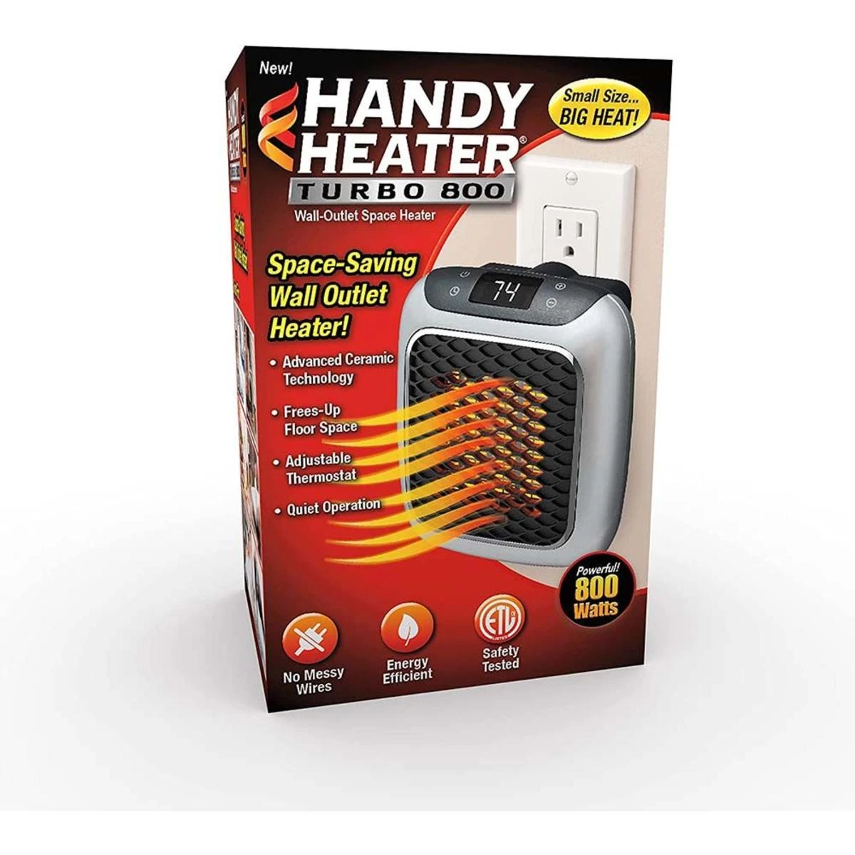 Ontel Handy Heater Heat Boss Turbo 800 Watt Space-Saving Wall Outlet Heater 3 Ontel Handy Heater Heat Boss Turbo 800 Watt Space-Saving Wall Outlet Heater