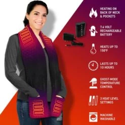 Open Box Aheata 7V Battery Heated Fleece Scarf 14 Open Box Aheata 7V Battery Heated Fleece Scarf -Hestra Clothing Store open box aheata 7v battery heated fleece scarf 12