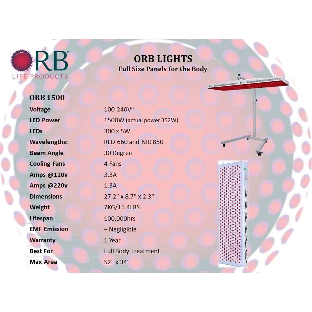 Orblife 1500W Red Light 9 Orblife 1500W Red Light - Image 7