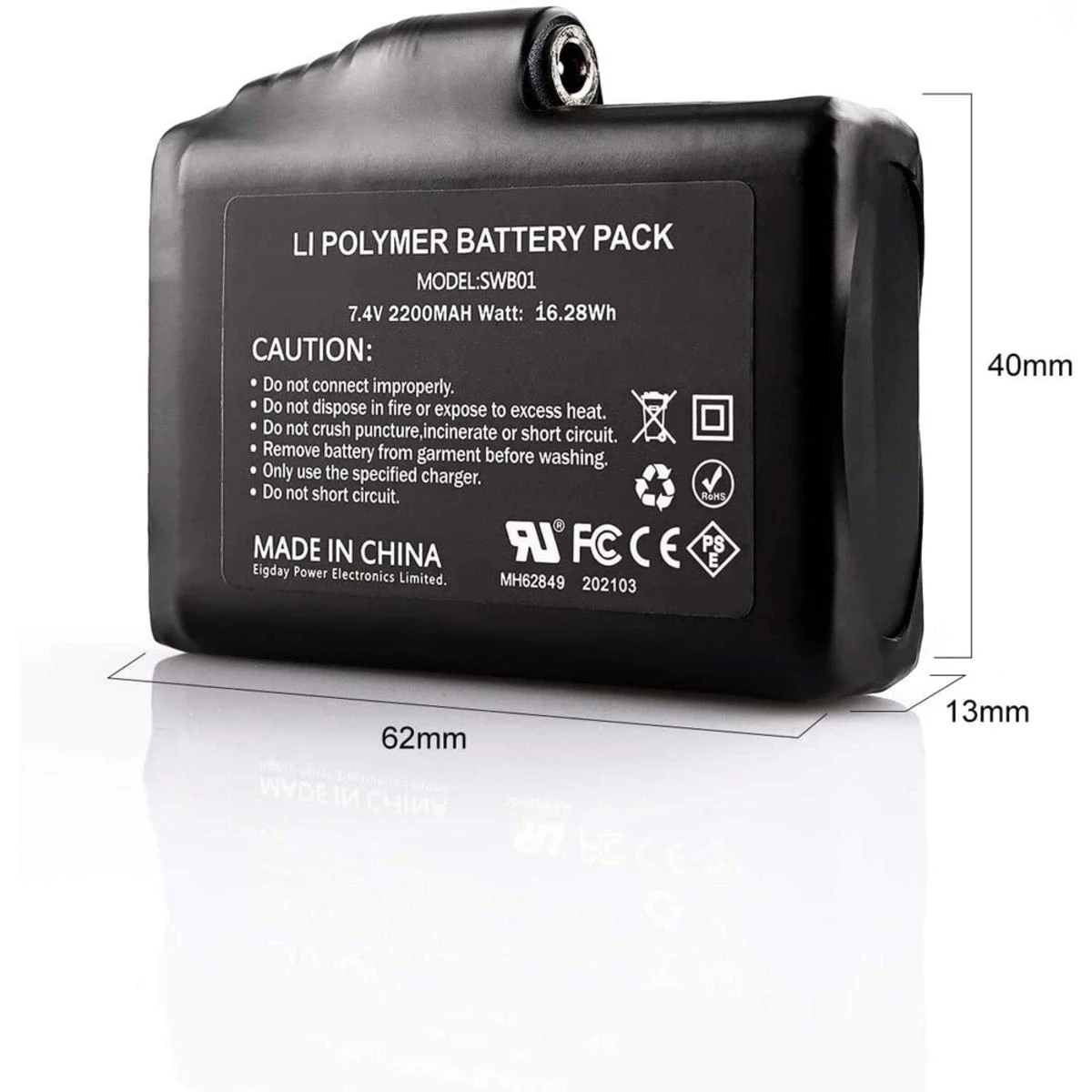 Savior Heat 7.4V Rechargeable Batteries For Heated Gloves, Mittens, Liners And Socks 4 Savior Heat 7.4V Rechargeable Batteries For Heated Gloves, Mittens, Liners And Socks - Image 2