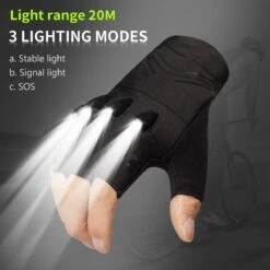 Savior Heat LED Flashlight Half Finger Cycling Gloves With Rechargeable Battery -Hestra Clothing Store savior heat led flashlight half finger cycling gloves with rechargeable battery 134