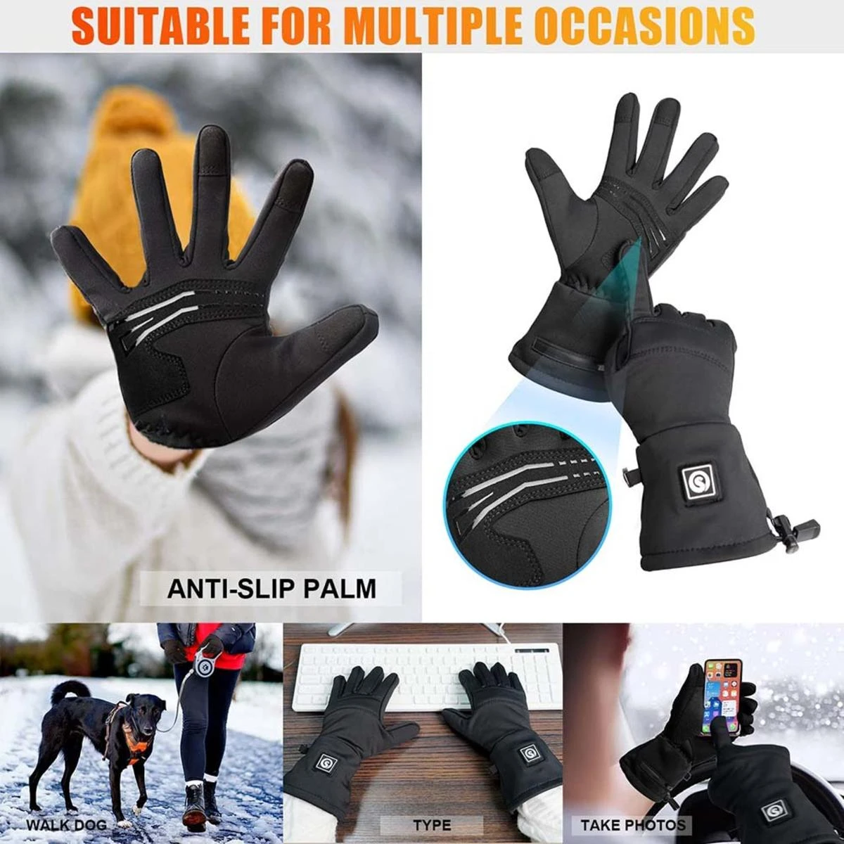 Savior Heat Unisex Rechargeable Battery Heated Ski Driving Hunting Glove Liners 7 Savior Heat Unisex Rechargeable Battery Heated Ski Driving Hunting Glove Liners - Image 5