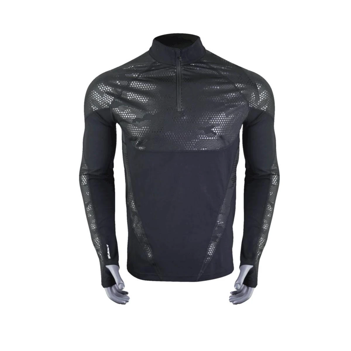 Seirus Mens Heatwave Mapped Long Sleeve 1/4 Zip Mock Top 4 Seirus Mens Heatwave Mapped Long Sleeve 1/4 Zip Mock Top - Image 2