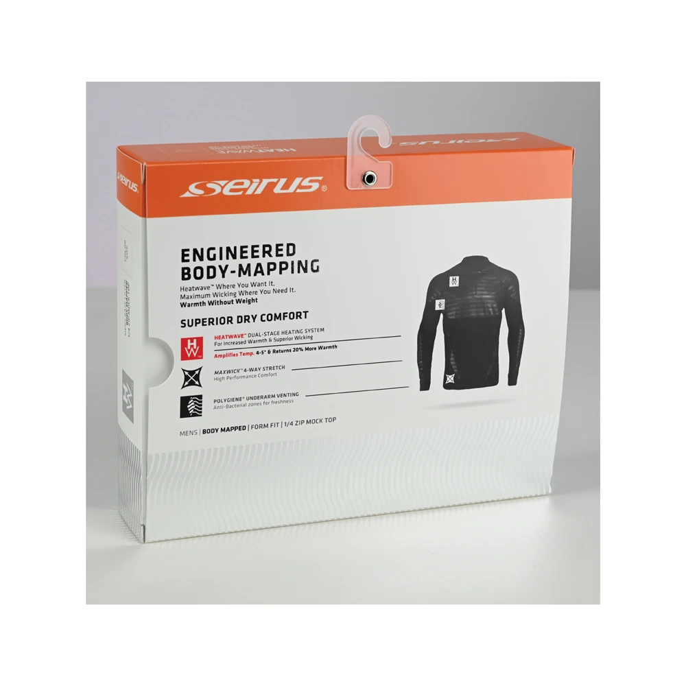 Seirus Mens Heatwave Mapped Long Sleeve 1/4 Zip Mock Top 11 Seirus Mens Heatwave Mapped Long Sleeve 1/4 Zip Mock Top - Image 9