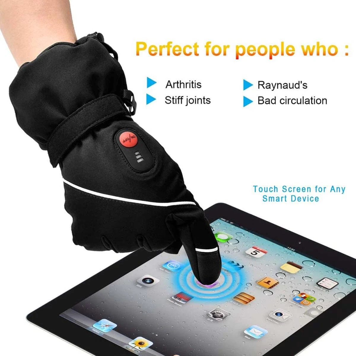 Snow Deer Unisex Rechargeable Battery Powered Electric Outdoor Heated Gloves 7 Snow Deer Unisex Rechargeable Battery Powered Electric Outdoor Heated Gloves - Image 5