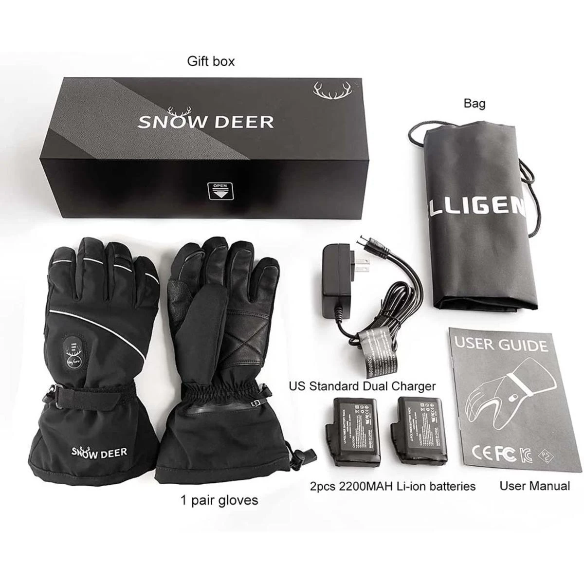 Snow Deer Unisex Rechargeable Battery Powered Electric Outdoor Heated Gloves 8 Snow Deer Unisex Rechargeable Battery Powered Electric Outdoor Heated Gloves - Image 6