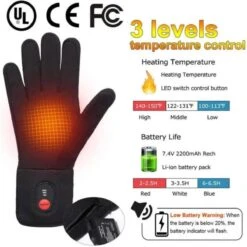 Sun Will Unisex Electric Rechargeable Battery Heated Hand Warmer Glove Liners -Hestra Clothing Store sun will unisex electric rechargeable battery heated hand warmer glove liners 141