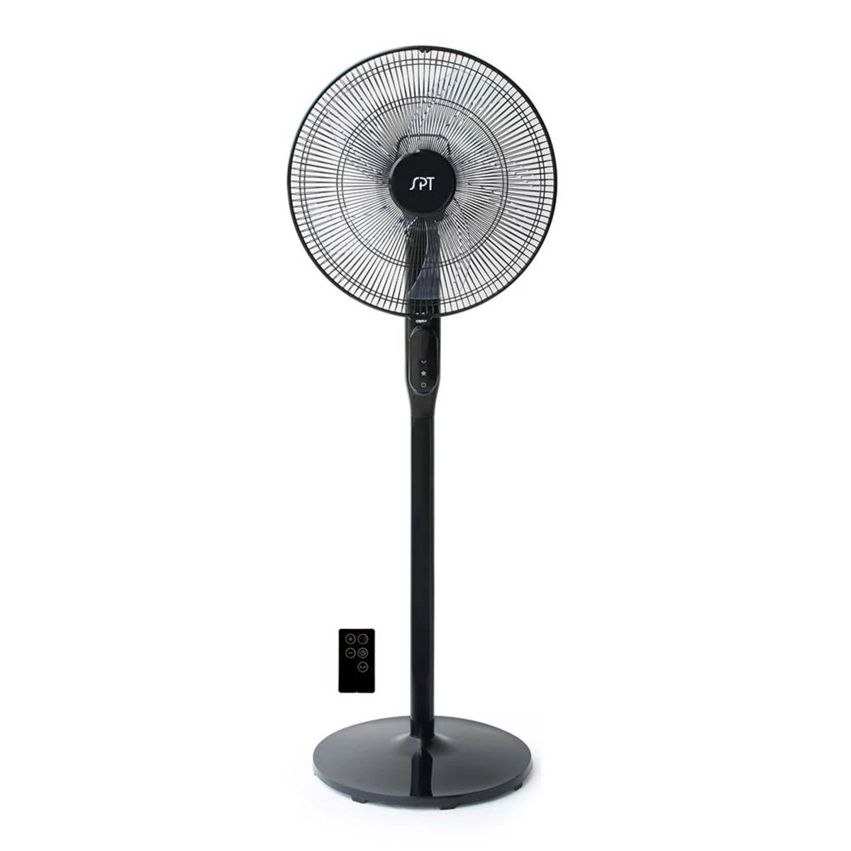 Sunpentown 16in DC-Motor Energy Saving Stand Fan With Remote And Timer - Piano Black 3 Sunpentown 16in DC-Motor Energy Saving Stand Fan With Remote And Timer - Piano Black