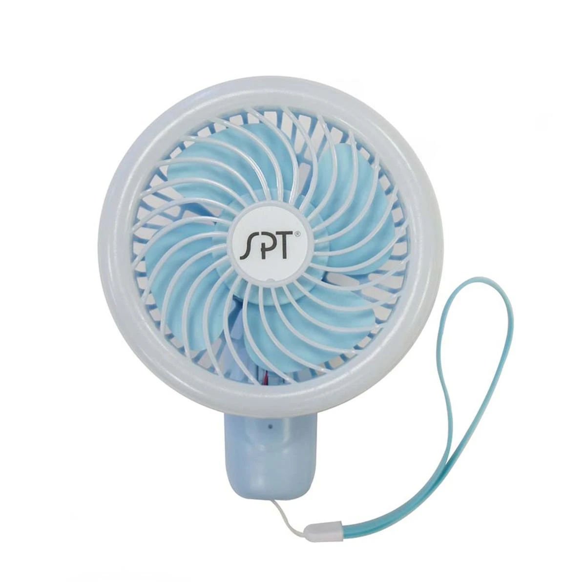 Sunpentown Rechargeable Personal Hand-Held Fan With LED Light - Blue 3 Sunpentown Rechargeable Personal Hand-Held Fan With LED Light - Blue