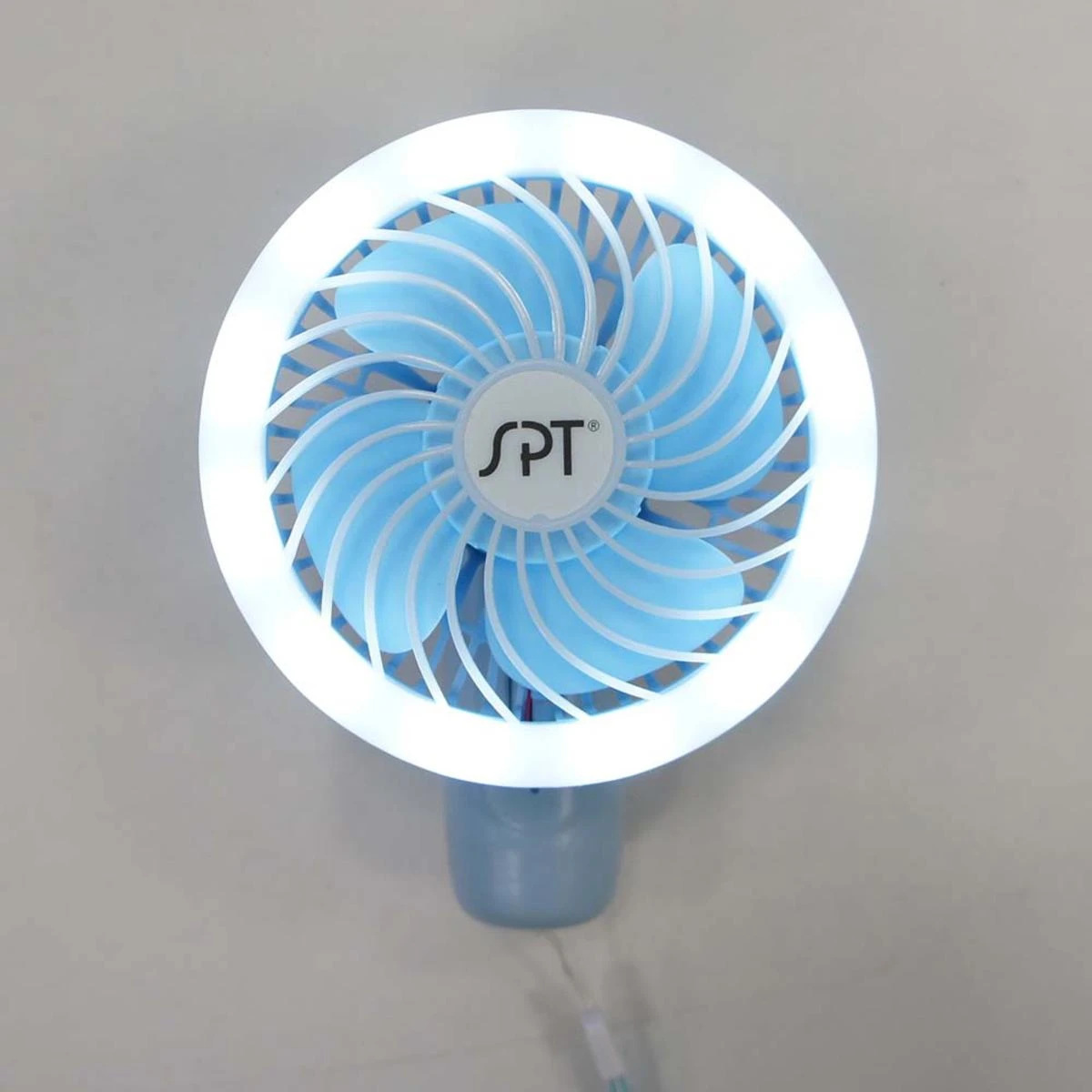 Sunpentown Rechargeable Personal Hand-Held Fan With LED Light - Blue 5 Sunpentown Rechargeable Personal Hand-Held Fan With LED Light - Blue - Image 3