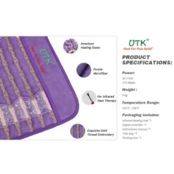 UTK Amethyst Far Infrared Heating Pad For Back Pain Relief 24 X 59 -Hestra Clothing Store utk amethyst far infrared heating pad for back pain relief 24 x 59 70