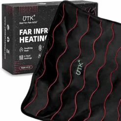 UTK Far Infrared Heating Pad For Back Pain Relief - Black/20x24