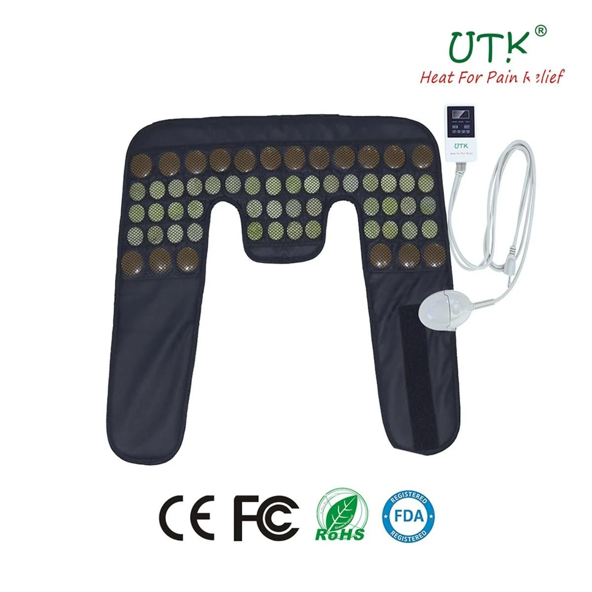 UTK Far Infrared Heating Pad - Natural Jade Heating Pad For Neck & Shoulder 21.5inx23.5in 3 UTK Far Infrared Heating Pad - Natural Jade Heating Pad For Neck & Shoulder 21.5inx23.5in