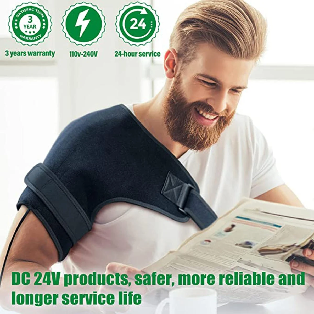 UTK Far Infrared Shoulder Heating Pads Electric Heated Shoulder Wrap 4 UTK Far Infrared Shoulder Heating Pads Electric Heated Shoulder Wrap - Image 2