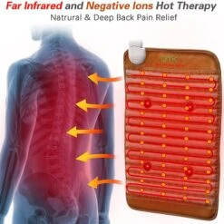 UTK Infrared Heating Pad For Pain Relief With Photon And Full Tourmaline Beads - Brown -Hestra Clothing Store utk infrared heating pad for pain relief with photon and full tourmaline beads brown 110