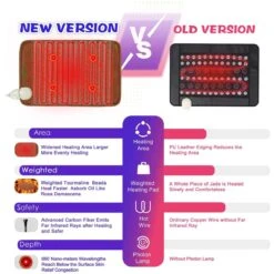 UTK Infrared Heating Pad For Pain Relief With Photon And Full Tourmaline Beads - Brown -Hestra Clothing Store utk infrared heating pad for pain relief with photon and full tourmaline beads brown 111