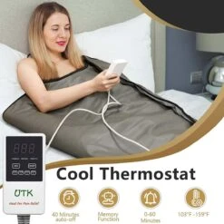 UTK Infrared Sauna Blanket - Full-Size Body Blanket 71inx71in -Hestra Clothing Store utk infrared sauna blanket full size body blanket 71 x71 56