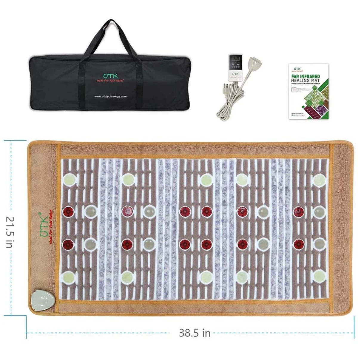 UTK Photon Far Infrared Heating Mat For Pain Relief - Amethyst Therapy Pad 38in X 21in 8 UTK Photon Far Infrared Heating Mat For Pain Relief - Amethyst Therapy Pad 38in X 21in - Image 6