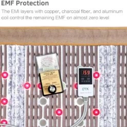 UTK Photon Far Infrared Heating Mat For Relief, Amethyst And Tourmaline - 73in X 32in -Hestra Clothing Store utk photon far infrared heating mat for relief amethyst and tourmaline 73 x 32 19