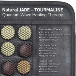 UTK Quantum Wave Infrared Heating Pad With 28 Magnet Stones, 44 Tourmaline Stones, 108 Natural Jade Stones - 21inx31in -Hestra Clothing Store utk quantum wave infrared heating pad with 28 magnet stones 44 tourmaline stones 108 natural jade stones 21 x31 21