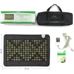 UTK Quantum Wave Infrared Heating Pad With 28 Magnet Stones, 44 Tourmaline Stones, 108 Natural Jade Stones - 21inx31in -Hestra Clothing Store utk quantum wave infrared heating pad with 28 magnet stones 44 tourmaline stones 108 natural jade stones 21 x31 24