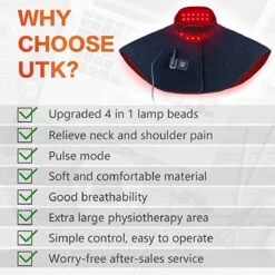 UTK Red Light Pain Relief Therapy For Neck And Shoulder - 4 In 1 -Hestra Clothing Store utk red light pain relief therapy for neck and shoulder 4 in 1 120