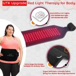 UTK Red Light Therapy Belt For Body Pain Relief 4 In 1 Flexible Wearable Device -Hestra Clothing Store utk red light therapy belt for body pain relief 4 in 1 flexible wearable device 77