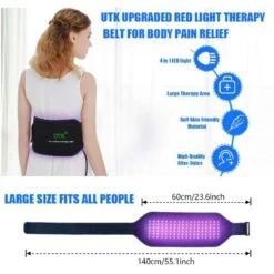 UTK Red Light Therapy Belt For Body Pain Relief 4 In 1 Flexible Wearable Device With 470/660/850nm -Hestra Clothing Store utk red light therapy belt for body pain relief 4 in 1 flexible wearable device with 470 660 850nm 129