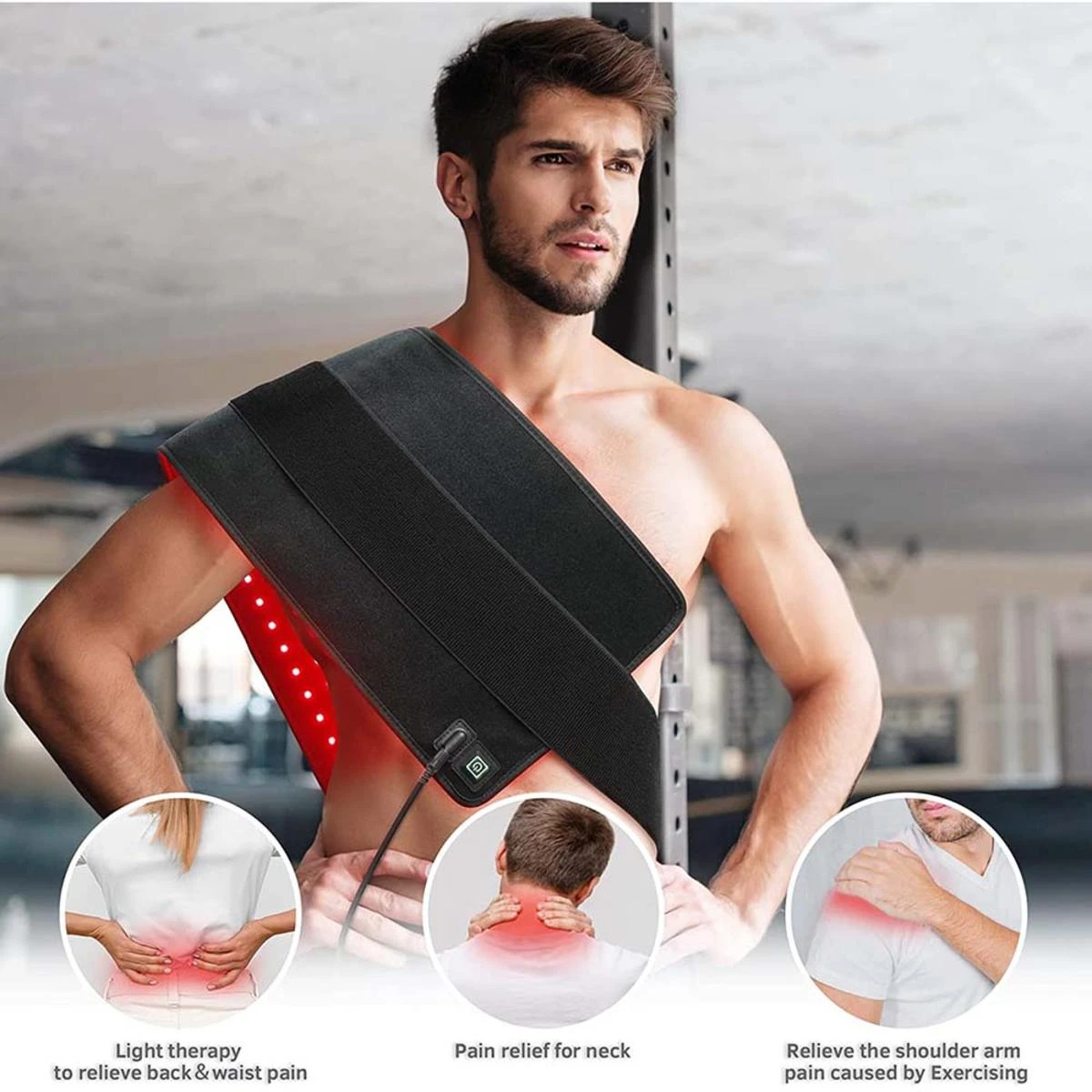 UTK Red Light Therapy Wearable Wrap For Body Pain Relief Large Pad 35in X 11in 4 UTK Red Light Therapy Wearable Wrap For Body Pain Relief Large Pad 35in X 11in - Image 2