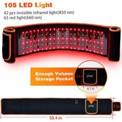 UTK Red Light Therapy Wrap Belt For Body, Back & Joint Pain Relieve -Hestra Clothing Store utk red light therapy wrap belt for body back joint pain relieve 660nm red and 850nm infrared light therapy device with multifunction controller 111
